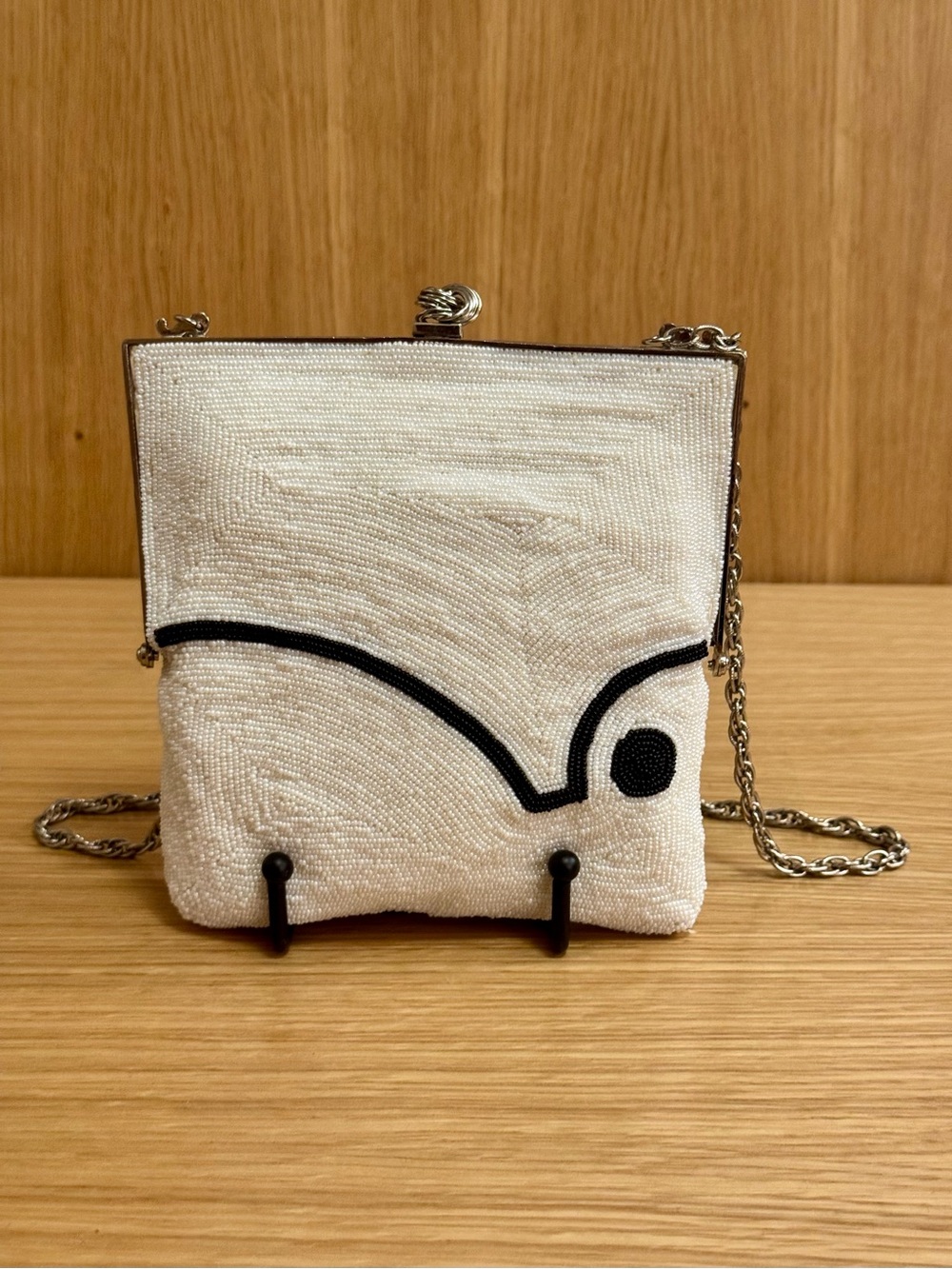 Vintage Beaded Evening Crossbody Bag, Attributed to Pierre Cardin, c. 1960s - Picture 4 of 10